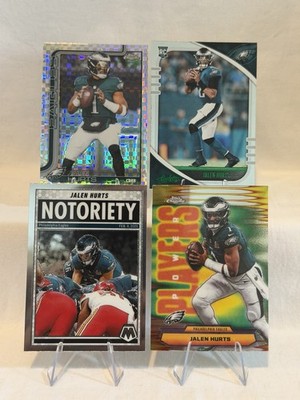  Jalen Hurts 4 Card Lot Eagles RC Absolute Topps Chrome Mosaic Power Players 