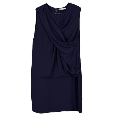 IRO Bredy Draped Ruched Wrap Front Cocktail Dress Dark Purple Size FR 38 US 6