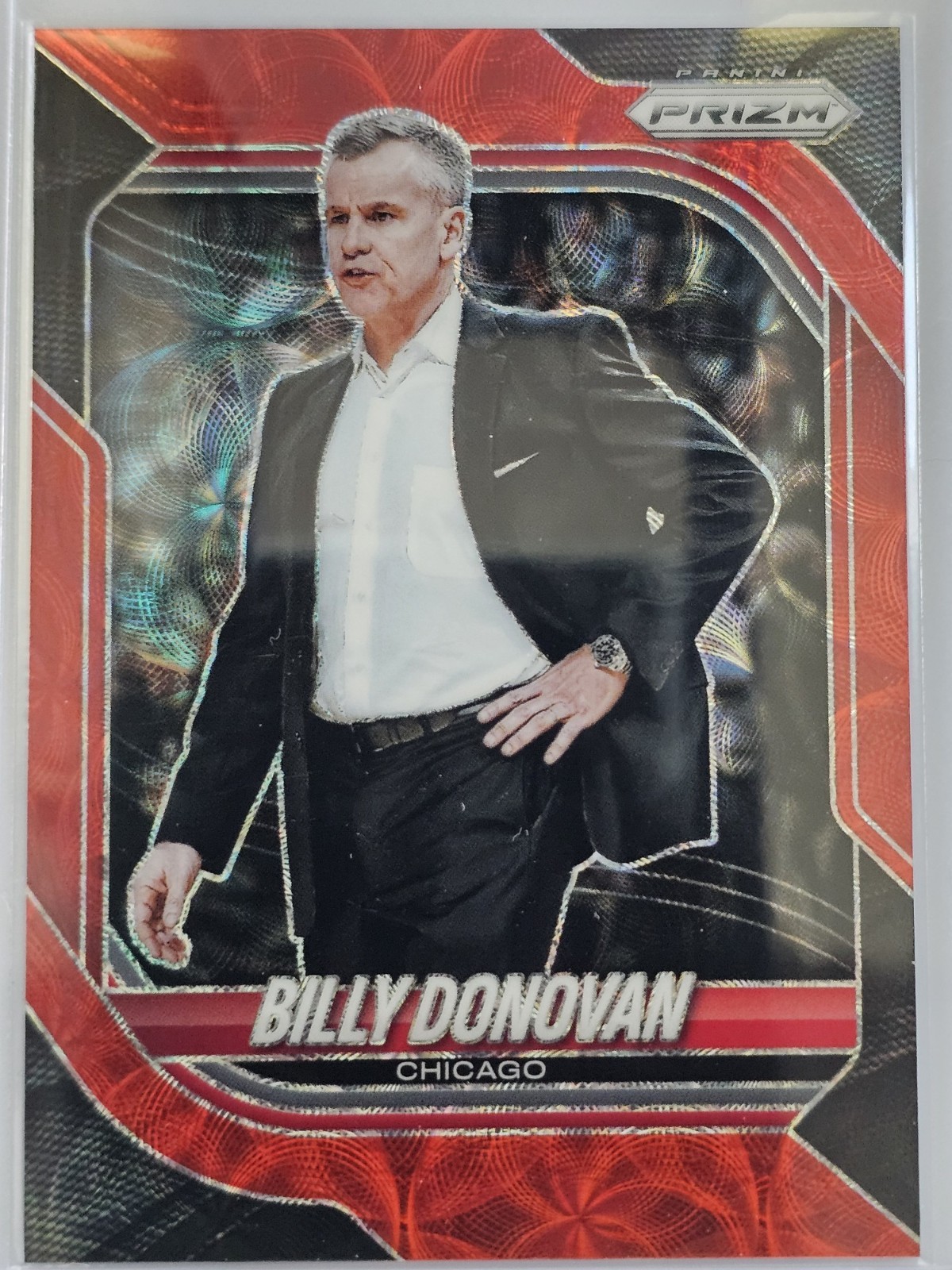 2025-26 Prizm Billy Donovan #62 Red Prizm Numbered Chicago Bulls Coach