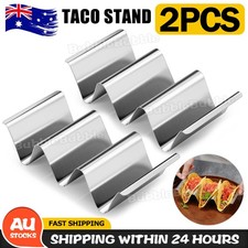 2X Taco Holder Reusable Stainless Steel Taco Holder Stand Each Can Hold 3