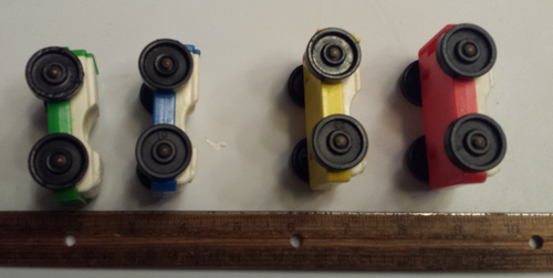 Lot of 4 vintage Fisher Price Little People Cars Vehicles B G Y R (Lot 2) - Picture 4 of 6