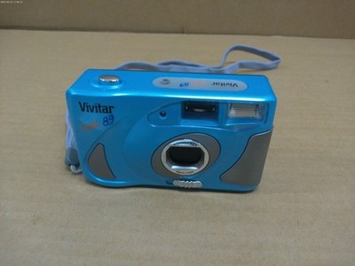 Vivitar Onki 89 35mm Film Camera Focus Free Blue Point & Shoot w/ Strap Manual