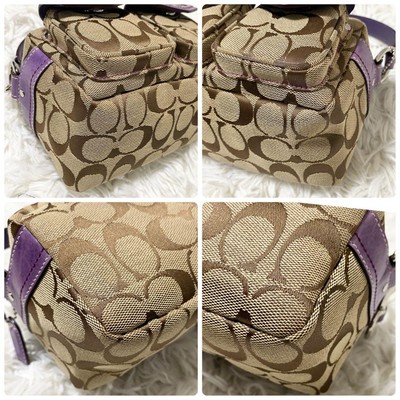 【希少】 COACH Signature Accessory pouch Rare COACH Signature Legacy Turnlock Mini Bag Accessory