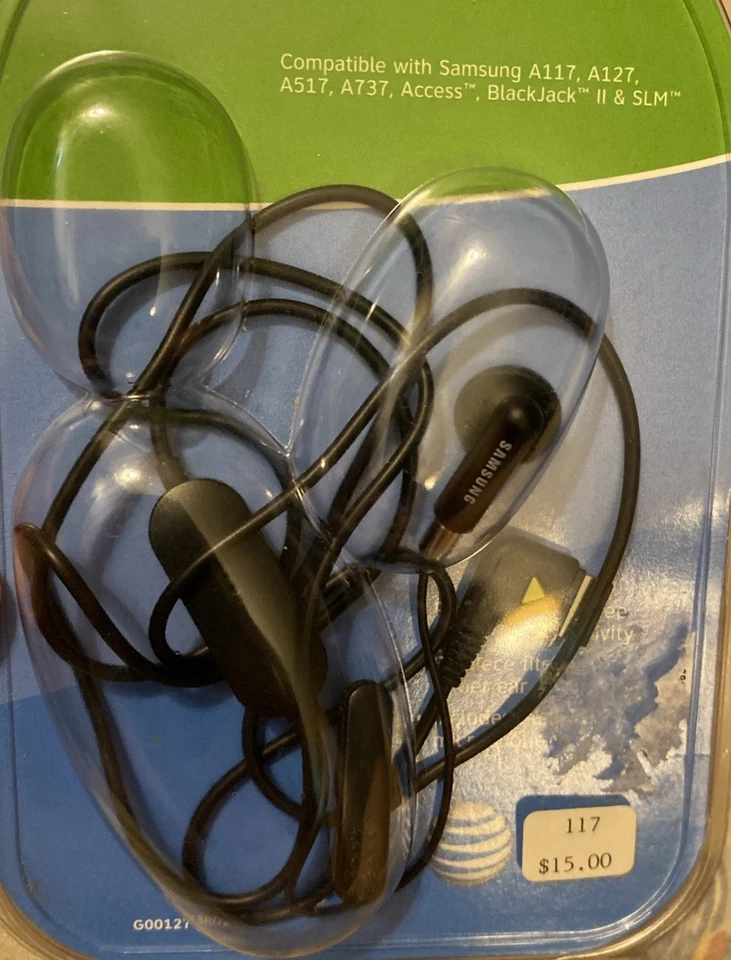 AT&T Samsung Auriculares Mono Estéreo con Cable Compatible con W A117 A127 A517 A737 SLM Nuevo Foto 3 de 4