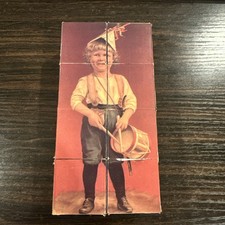 RARE Victorian Era Chromolithographed Folding Block Puzzle - McLoughlin Bros.