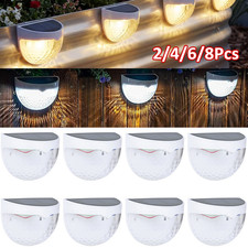4Pack LED Solar Power Wall Lights Outdoor Garden Yard Fence Deck Step Decor Lamp