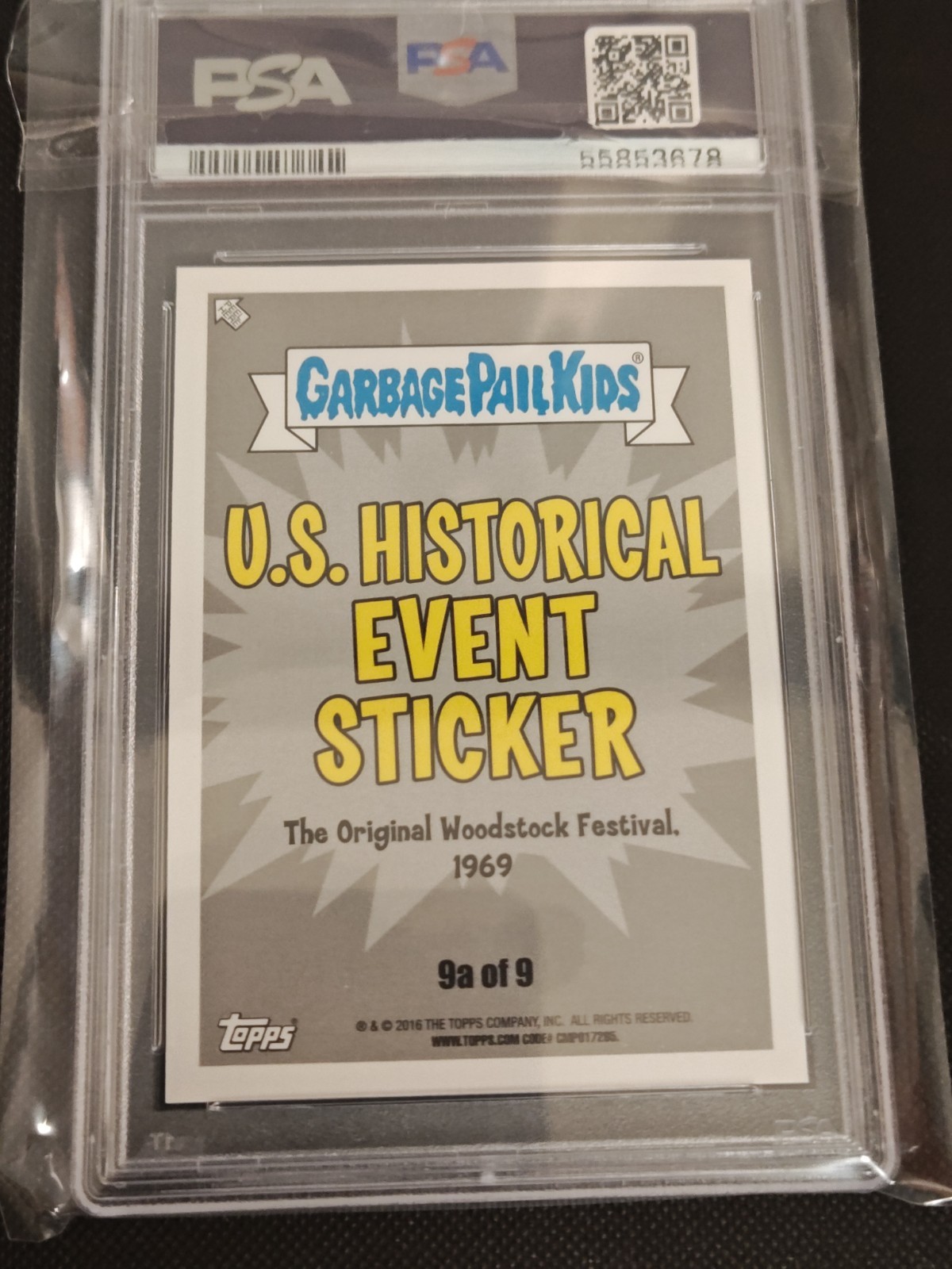 Garbage Pail Kids 2013 Historical Events WOODSTOCK  PSA 10 POP 1  HIPPIE SKIPPY  view 2