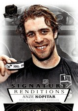 Anze Kopitar LA Kings Signature Renditions 2017-18 UD The Cup Blank Back