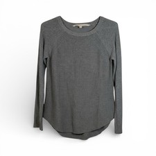 Athleta Gray Knit Sweater Long Sleeve Crew Neck Women's Size S