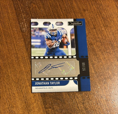 Jonathan Taylor 2021 Chronicles Donruss Signature Series Auto Badgers Colts /99