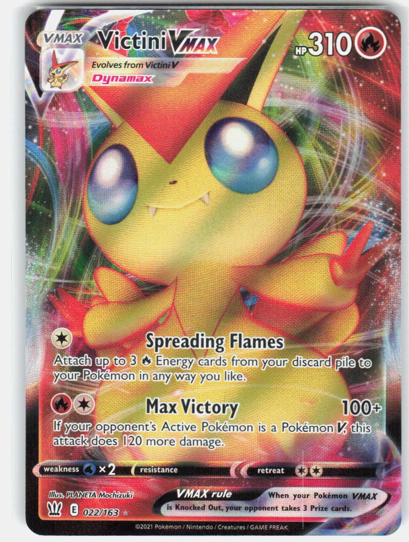 Victini VMAX Holo Ultra Rare SWSH05: Battle Styles 022/163 NM
