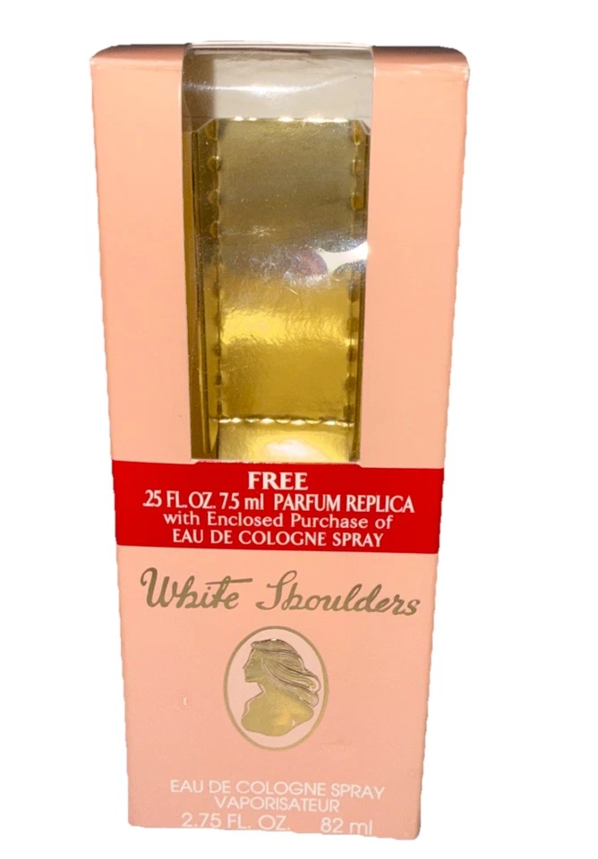 Винтажный одеколон White Shoulders флакон для парфюма/парфюмерии 2,75 унции и 0,25 унции новый в коробке - Изображение 2 из 4