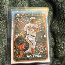 Jackson Holliday 2024 Topps Holiday Mega Box Candy Cane Bat Variation Rc Orioles