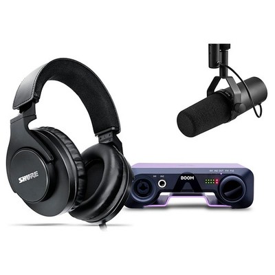 Shure Shure SM7B Dynamic Mic w/Apogee Boom 2x2 USB-C Audio Interface Bundle