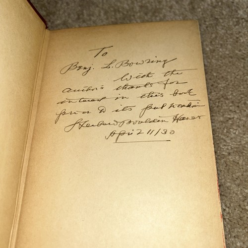 1930 THE DAUGHTER OF THE BLOOD by Herbert Boudin Hawes SIGNED BY AUTHOR - Imagen 7 de 15