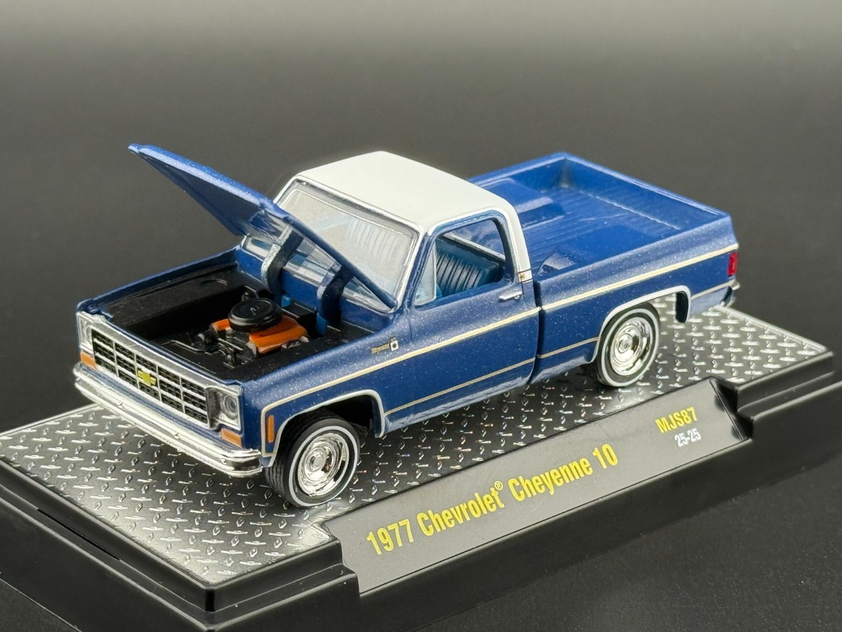 M2 1977 Chevrolet Cheyenne 10 Blue C10s In The Park 31500-MJS87 1