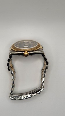 Rolex Datejust 36 mm Two Tone Watch Tahitian Mother Of Pearl Diamond Dial & Bez