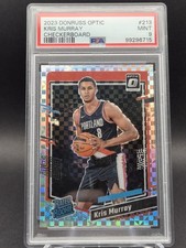 Kris Murray 2023-24 Panini Donruss Optic Rated Rookie Checkerboard RC PSA 9