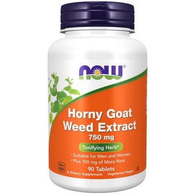 Horny Goat Weed Extract 90 Tabs 750 mg by Now Foods