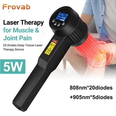  808nm+905nm  Class IV Laser Therapy Device 5000mW Injury Joint Back Pain Relief