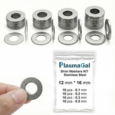Shim Washers Stainless Steel 12x16 Precision Spacer Kit for Bearings Gearboxe...