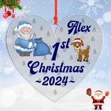 Personalised Baby's First Christmas Bauble New Baby Gift Xmas Tree Decoration