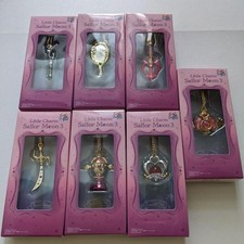 Little Charm Sailor Moon 3 Metal Keychain Set 7pcs Complete Multi-Color