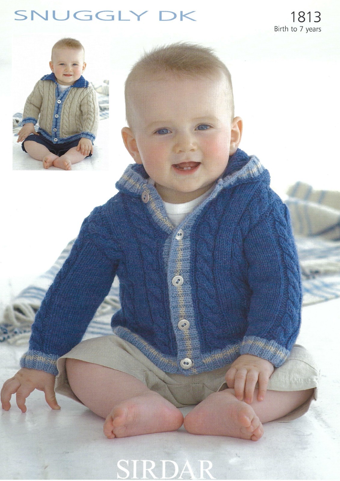 Sirdar Snuggly DK Knitting Pattern - 1813 Baby/Child's Cardigan & Jacket