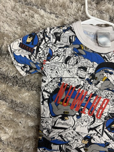 Vintage Child’s 6 Batman T-shirt DC Animated 2 Sided Comic Sketch - Picture 3 of 13