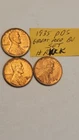 wheat penny 1935,1935d,1935s RED BU SET LINCOLN CENT 1935-p,1935-d,1935-s UNC #2
