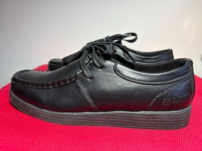 Mädchen Jungen Damen Schule Schwarz Leder Schuhe Projekts NYC Gr. 5 Neu mit Karton