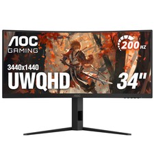 AOC - CU34G4HV 34" VA Panel Curved Gaming Monitor, LED, WQHD 3440x1440 , 200...