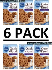 6 PACK - Pillsbury Date Quick Bread & Muffin Mix Fruit Cake Base 16.6 oz  EACH