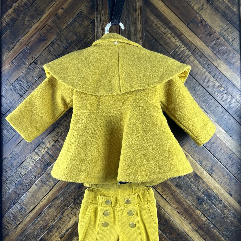 Abrigo y pantalones a juego genuinos para niños Oshkosh niñas 12 meses Capelet Pea Foto 4 de 4