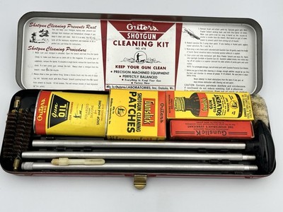 Vtg Outers Gun Slick 20-28 Gauge Shotgun Cleaning Kit Metal Box Complete READ