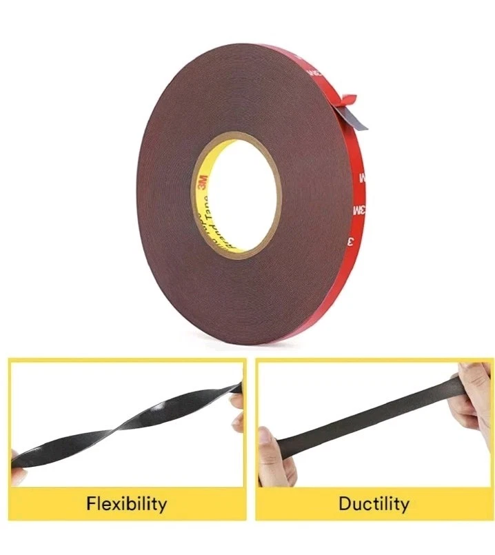 Cinta de fijación 3M para una unión más fuerte, cinta de espuma acrílica de doble cara 12 mm x 10 m Foto 3 de 4