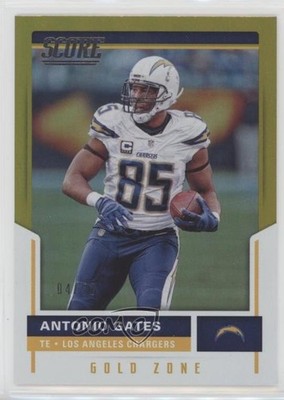 2017 Score Gold Zone 4/50 Antonio Gates #195 HOF 04cw