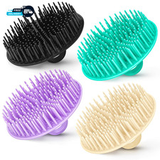 4Pack Hair Scalp Exfoliator Brush Dandruff Cleaning Brush Flexible