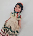 Vintage ethnic Mexican Folksy Costumes composition doll with painted face — photo 2