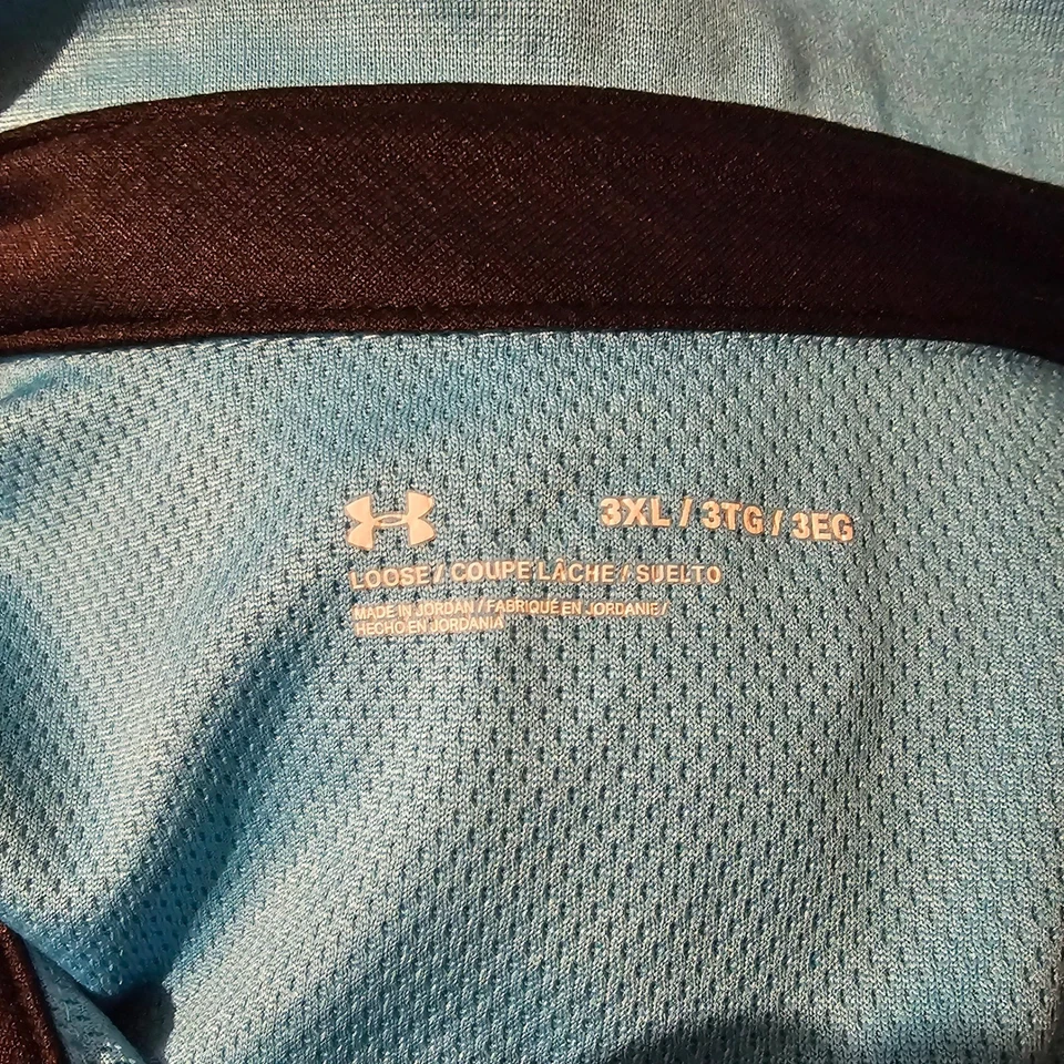 Camisa polo de golf Under Armour para hombre calce holgado azul 3XL Foto 4 de 4