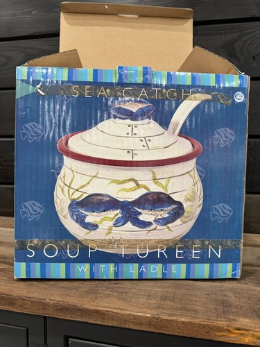 Certified International Crab Soup Tureen Sea Catch Kate McRostie - new in box - Bild 3 von 4