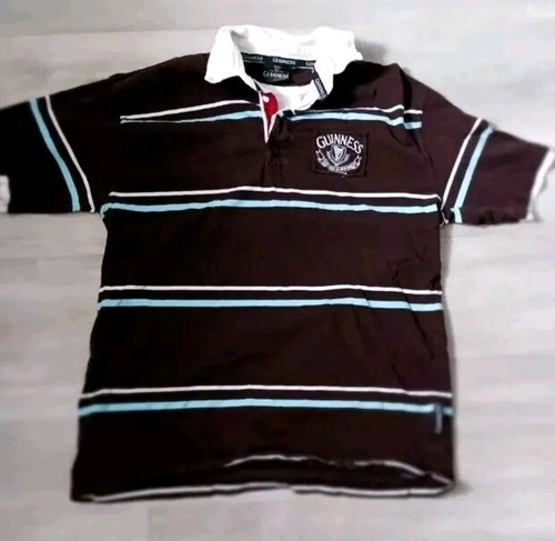 Guinness Shirt Men's XL Irish Rugby Polo Short Sleeve Brown 1759 Ireland Pub - Picture 13 of 13