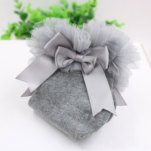 GIRLS BABY TUTU SOCKS SPANISH SATIN BOW SOCKS SOFT FRILLY TULLE KIDS AGES 0-6 Y - Picture 8 of 28