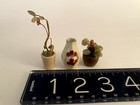 Miniature 19th cAntique lot: 2 German doll house plants,  rare mark Japanes vase — photo 2
