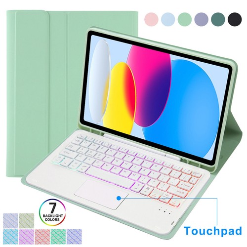 For New iPad A16 11th Generation 2025 Touchpad Backlit Keyboard Folio Case Cover - Picture 2 of 46