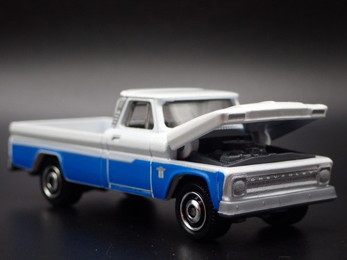 1964 64 Chevy Chevrolet C10 Longbed Pick-Up Camion 1:64 Scala Diecast Vettura - Foto 5 di 8