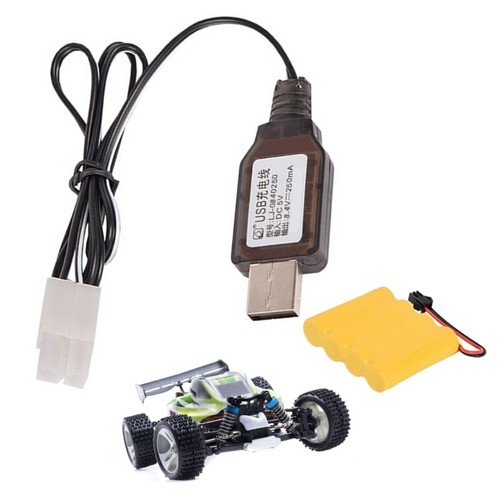 USB Charging Cable For 8.4V Remote Car Batteries L6.2 2P Plugs 250mA Output - Zdjęcie 4 z 8