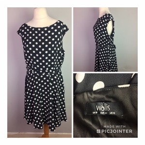 wallis polka dot fit and flare dress