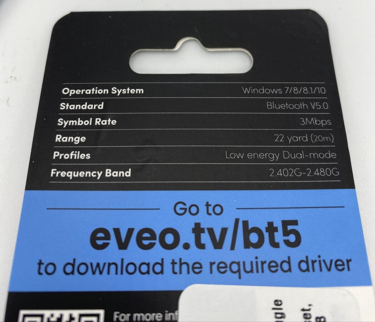 EVEO Bluetooth 5.0 Dongle Adapter for Windows PC Stereo Headset Keyboard Mouse