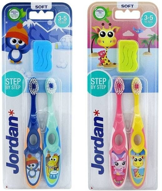 Jordan step by step 3-5 years Pack of 4 (Color May Vary) Sof